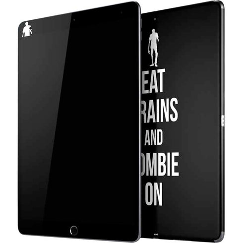 Eat Brains and Zombie On Black iPad Skins