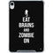 Eat Brains and Zombie On Black iPad 11th Gen (2025) Clear Case