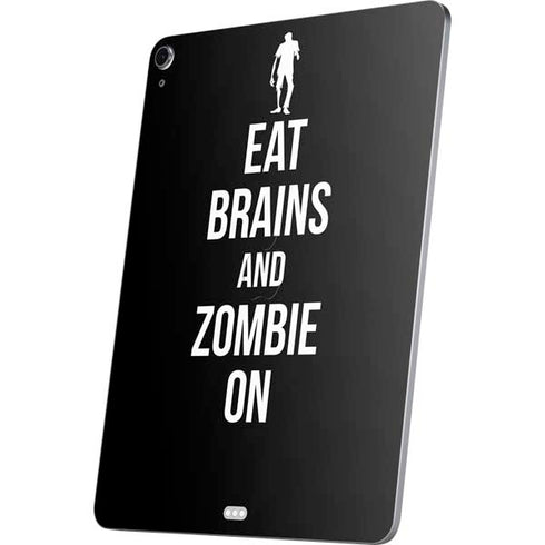 Eat Brains and Zombie On Black Apple iPad Air Skin