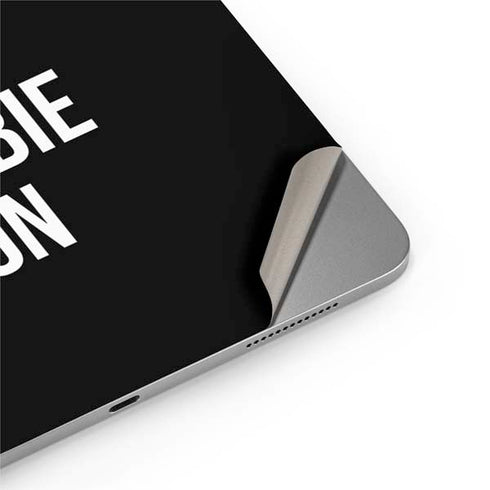 Eat Brains and Zombie On Black Apple iPad Air Skin