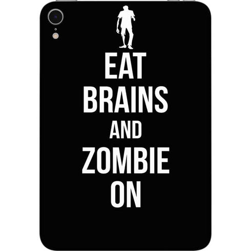 Eat Brains and Zombie On Black Apple iPad Mini Skin