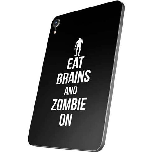 Eat Brains and Zombie On Black Apple iPad Mini Skin