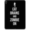 Eat Brains and Zombie On Black Apple iPad Pro Skin