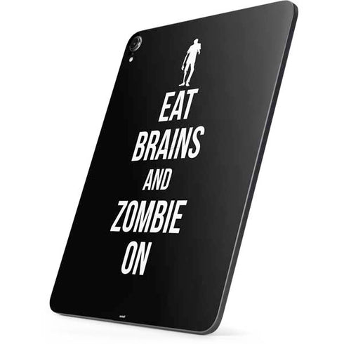 Eat Brains and Zombie On Black Apple iPad Pro Skin