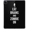 Eat Brains and Zombie On Black iPad Pro 11in (2024) Clear Case
