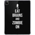 Eat Brains and Zombie On Black iPad Pro 11in (2024) Clear Case