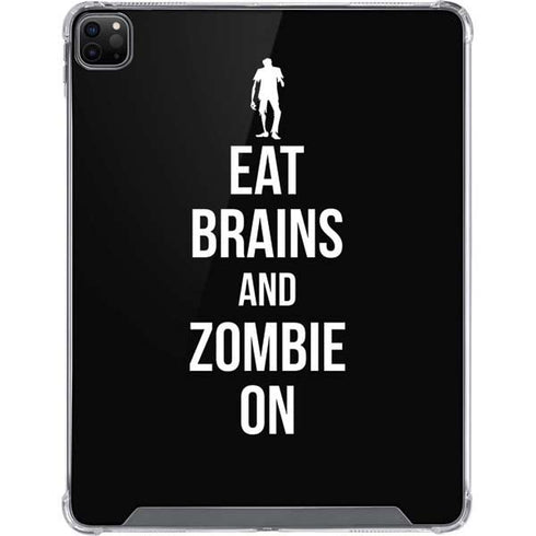 Eat Brains and Zombie On Black iPad Cases