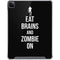 Eat Brains and Zombie On Black iPad Cases