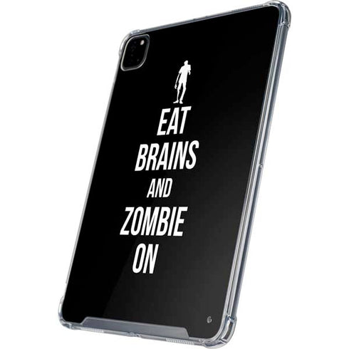 Eat Brains and Zombie On Black iPad Cases