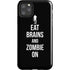 Eat Brains and Zombie On Black iPhone Cases