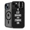 Eat Brains and Zombie On Black iPhone 14 Plus Kickstand Case