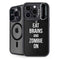 Eat Brains and Zombie On Black iPhone 14 Pro Max Kickstand Case
