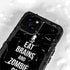 Eat Brains and Zombie On Black iPhone 15 Plus Waterproof Case