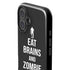 Eat Brains and Zombie On Black iPhone 16 Plus Impact Case