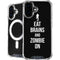 Eat Brains and Zombie On Black iPhone 16 Plus MagSafe Case