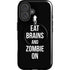 Eat Brains and Zombie On Black iPhone 16 Plus Magsafe Impact Case