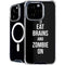 Eat Brains and Zombie On Black iPhone 16 Pro MagSafe Case