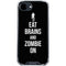 Eat Brains and Zombie On Black iPhone 16e Clear Case