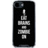Eat Brains and Zombie On Black iPhone 16e Clear Case