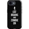Eat Brains and Zombie On Black iPhone 16e Impact Case