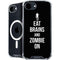 Eat Brains and Zombie On Black iPhone 16e MagSafe Case