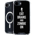 Eat Brains and Zombie On Black iPhone 16e MagSafe Case