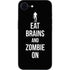 Eat Brains and Zombie On Black iPhone 16e Skin