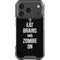 Eat Brains and Zombie On Black iPhone 18 Pro Clear Case