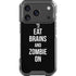 Eat Brains and Zombie On Black iPhone 18 Pro Clear Case