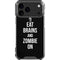 Eat Brains and Zombie On Black iPhone 18 Pro Max Clear Case