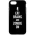 Eat Brains and Zombie On Black iPhone Cases