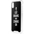 Eat Brains and Zombie On Black iPhone XS Clear Case