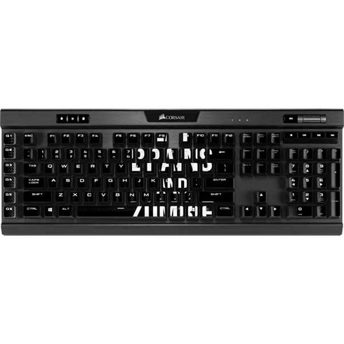 Eat Brains and Zombie On Black K95 RGB PLATINUM Mechanical Gaming Keyboard Skin