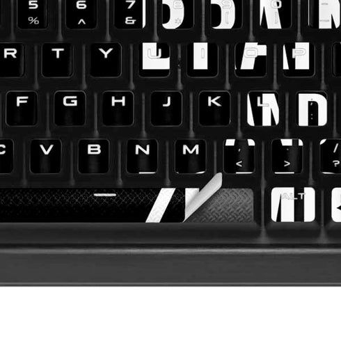 Eat Brains and Zombie On Black K95 RGB PLATINUM Mechanical Gaming Keyboard Skin