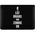 Eat Brains and Zombie On Black Apple MacBook Air Skin