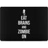 Eat Brains and Zombie On Black Apple MacBook Pro 14-inch Skin