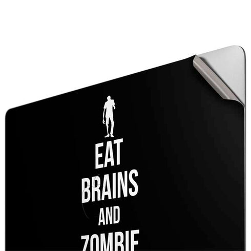 Eat Brains and Zombie On Black Apple MacBook Pro 16-inch Skin