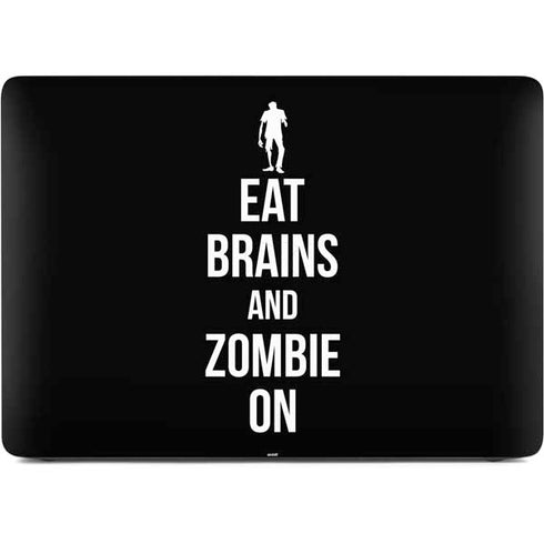 Eat Brains and Zombie On Black Apple MacBook Pro 16-inch Skin