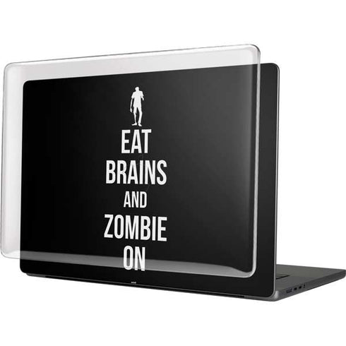 Eat Brains and Zombie On Black MacBook Cases