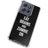 Eat Brains and Zombie On Black Moto G 5G (2025) Clear Case