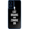 Eat Brains and Zombie On Black Moto G Play 4G (2024) Skin