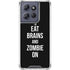 Eat Brains and Zombie On Black Moto G Play 5G (2025) Clear Case