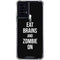 Eat Brains and Zombie On Black Moto G Power 5G (2024) Clear Case