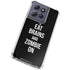 Eat Brains and Zombie On Black Moto G Power 5G (2025) Clear Case