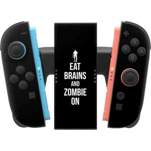 Eat Brains and Zombie On Black Nintendo Switch 2 (2025) Joy-Con Controller Skin
