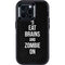 Eat Brains and Zombie On Black Otterbox Defender iPhone Skin