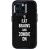 Eat Brains and Zombie On Black Otterbox Defender iPhone Skin