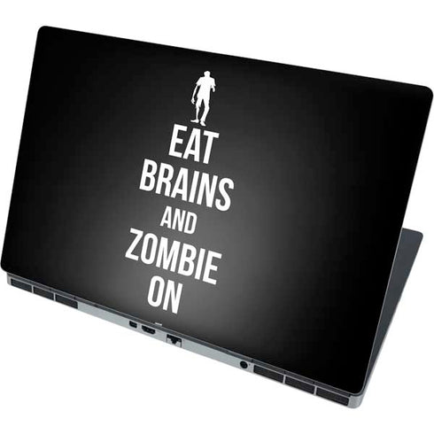 Eat Brains and Zombie On Black Dell Precision Skin