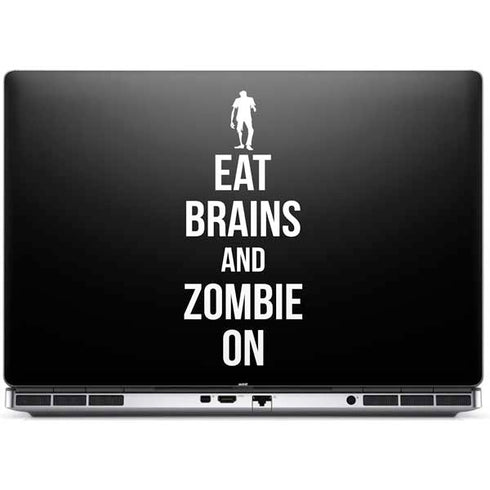 Eat Brains and Zombie On Black Dell Precision Skin