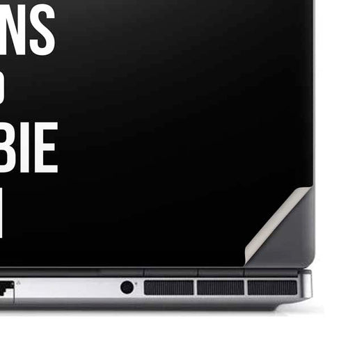 Eat Brains and Zombie On Black Dell Precision Skin